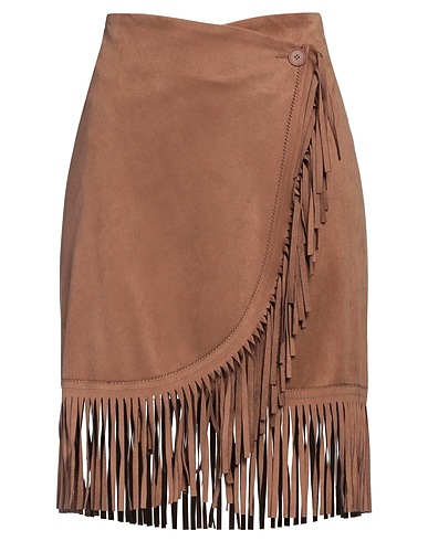 IRIÉ Mini skirt Camel 90% Polyester, 10% Elastane