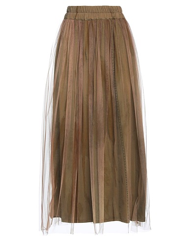 GENTRYPORTOFINO Long skirt Khaki 100% Polyester