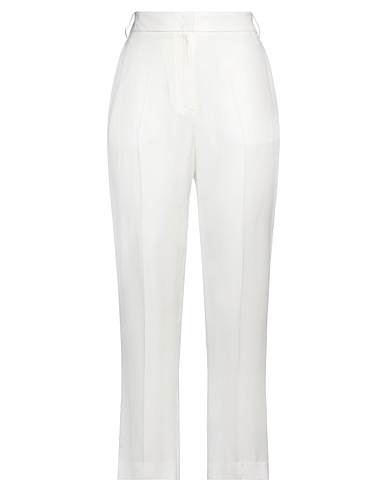 BCBGMAXAZRIA Casual trouser White 100% Viscose