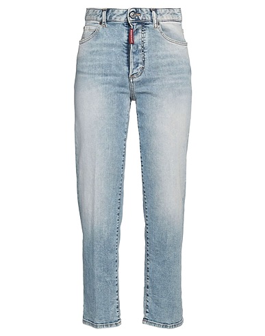 DSQUARED2 Denim pants Blue 98% Cotton, 2% Elastane, Cow leather