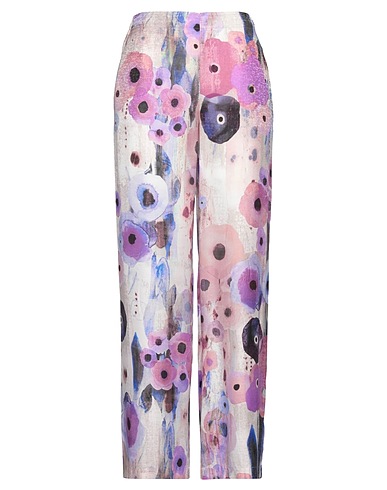 ANTONELLI Casual trouser Mauve 65% Viscose, 35% Silk