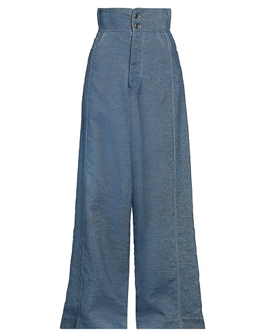 QUIRA Denim pants Blue 60% Cotton, 40% Linen