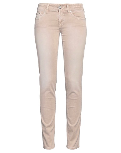 JACOB COHЁN Denim trousers Beige 97% Cotton, 3% Elastane