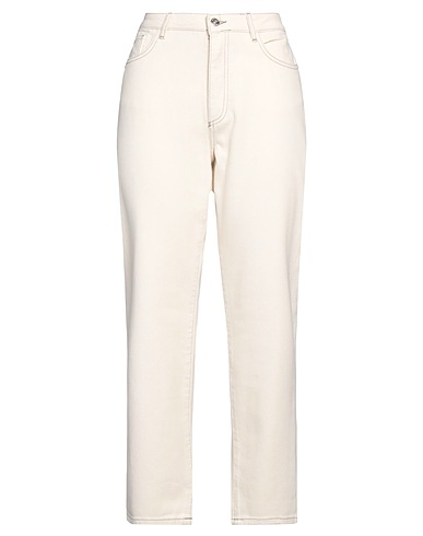 ACTITUDE by TWINSET Denim trousers Ivory 100% Cotton
