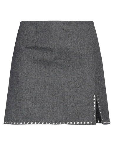 SANDRO Mini skirt 100% Wool, Copper, Glass