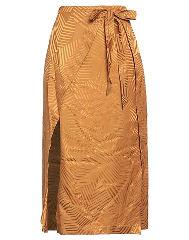 MANILA GRACE Midi skirt Camel 58% Viscose, 42% Cotton