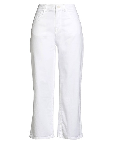 FEDELI Pantalón Blanco 95% Algodón, 3% Cachemir, 2% Elastán