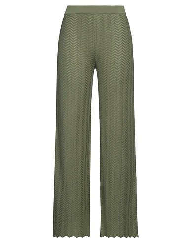 FEDELI Casual pants Military green 64% Linen, 36% Cotton