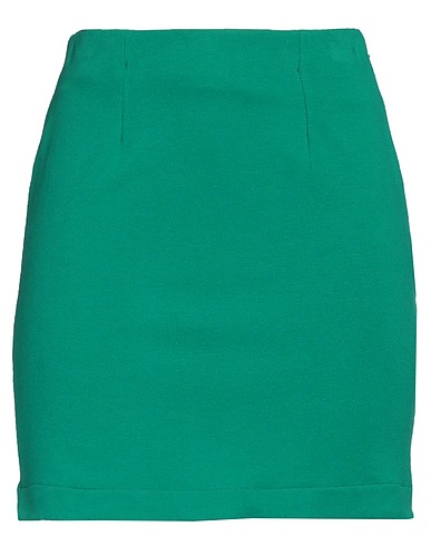 JIJIL Mini skirt Green 94% Cotton, 6% Elastane