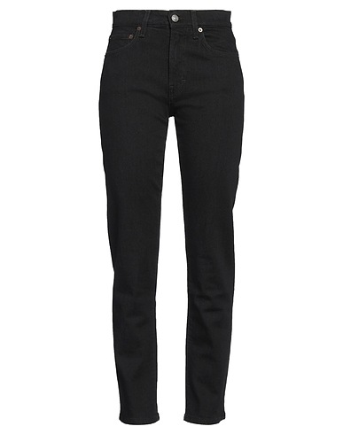 HAIKURE Denim trousers Black 99% Cotton, 1% Elastane