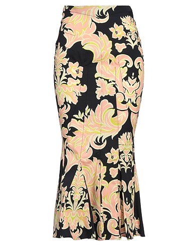 ETRO Midi skirt Midnight blue 100% Cotton