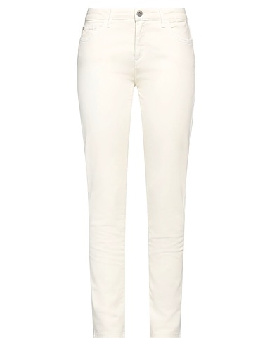 TRUSSARDI JEANS Casual trouser White 98% Cotton, 2% Elastane