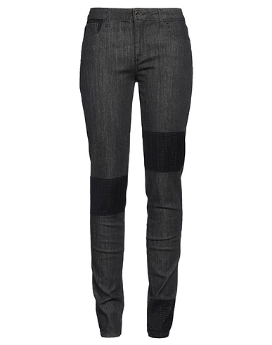 TRUSSARDI Denim trousers Black 98% Cotton, 2% Elastane