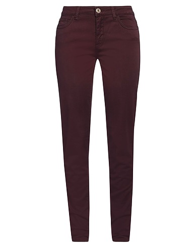 TRUSSARDI JEANS Casual trouser Plum 98% Cotton, 2% Elastane
