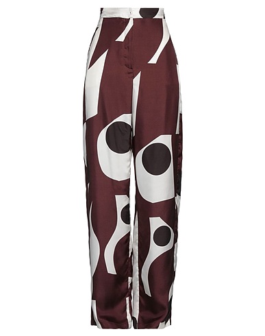 MAX MARA STUDIO Casual pants BORDEAUX 100% Silk