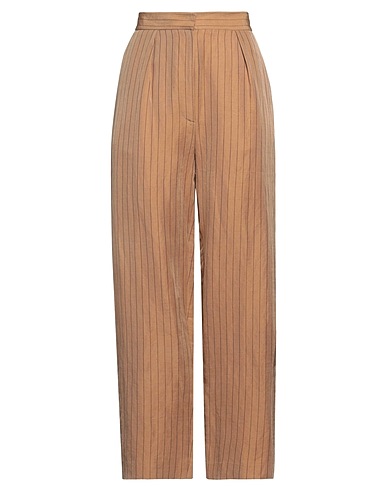 ANTONELLI Casual trouser Camel 59% Linen, 41% Viscose
