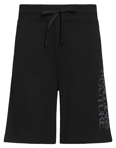 VERSACE JEANS COUTURE Shorts & Bermuda Black 100% Cotton, Elastane
