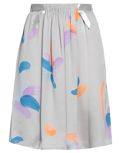 EMPORIO ARMANI Mini skirt Light grey 100% Silk, Polyester