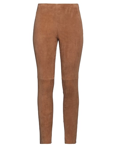 WEEKEND MAX MARA Pantalone Cammello 100% Pelle di capra, Viscosa, Poliammide, Elastan