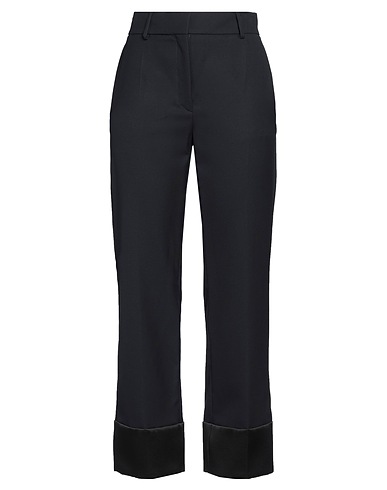 CEDRIC CHARLIER Casual trouser Midnight blue 100% Virgin Wool, Polyester