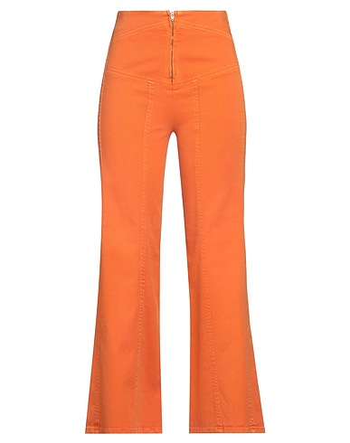 ALBERTA FERRETTI Casual trouser Orange 97% Cotton, 3% Elastane