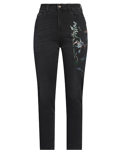 ANGELO MARANI Denim trousers Black 61% Cotton, 25% Polyester, 12% Viscose, 2% Elastane