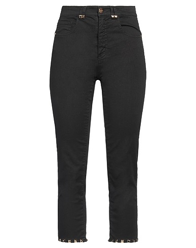 ANGELO MARANI Denim pants Black 97% Cotton, 3% Elastane