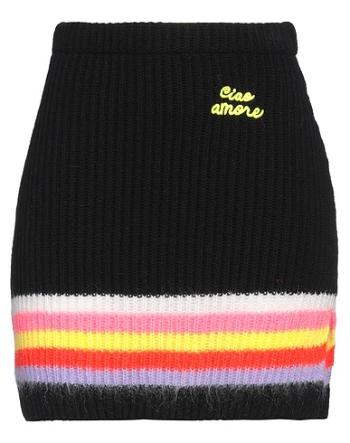 GIADA BENINCASA Mini skirt CIAO AMORE Black 60% Merino Wool, 20% Mohair wool, 10% Cashmere, 10% Polyamide