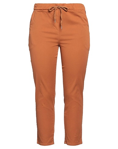 BE-Y-E BE YOUR ESSENCE Casual trouser Brown 97% Cotton, 3% Elastane