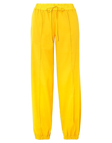 JIL SANDER Pantalone Giallo ocra 100% Lana Vergine