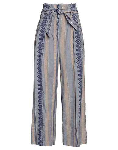 BYE Casual trouser Blue 67% Cotton, 23% Polyester, 7% Acrylic, 3% Other Fibres