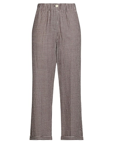 ALYSI Casual pants CRÈME Burgundy 100% Virgin Wool