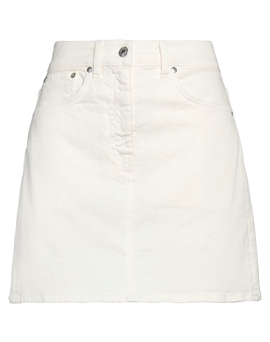 MSGM Denim skirt White 99% Cotton, 1% Elastane