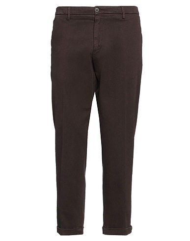 LIU •JO MAN Casual trouser Dark brown 98% Cotton, 2% Elastane