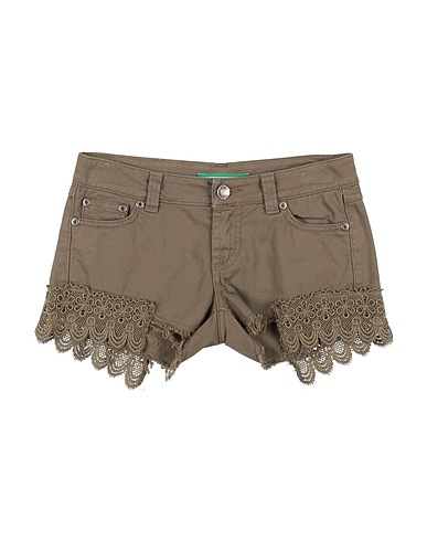 PLEASE Shorts & Bermuda Military green 97% Cotton, 3% Elastane
