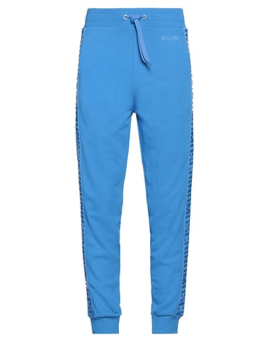 MOSCHINO Casual pants Azure 100% Cotton, Elastane