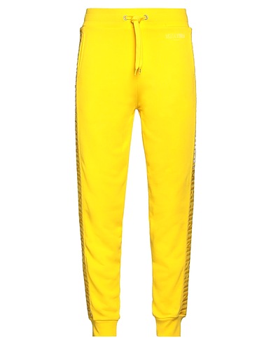 MOSCHINO Casual trouser Yellow 100% Cotton, Elastane