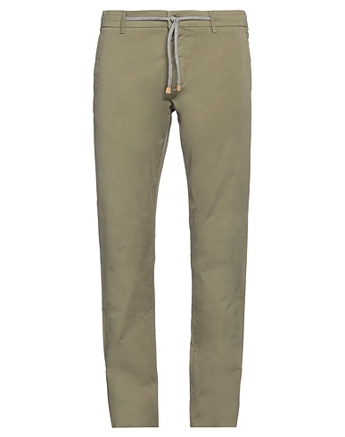 CANALI Casual trouser Military green 96% Cotton, 4% Elastane