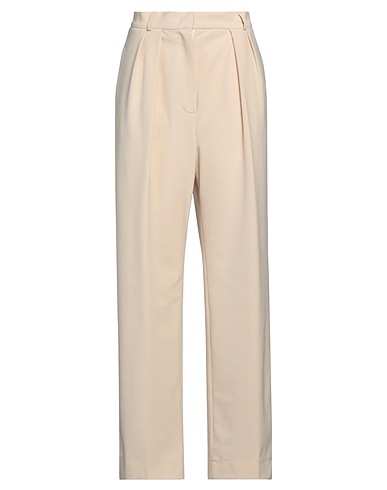 HARRIS WHARF LONDON Casual pants Cream 89% Polyester, 11% Elastane