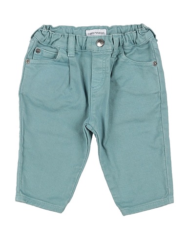 EMPORIO ARMANI Casual pants Sage green 98% Cotton, 2% Elastane