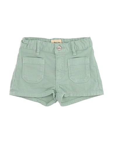 BELLEROSE Shorts jeans Verde chiaro 98% Cotone, 2% Elastan