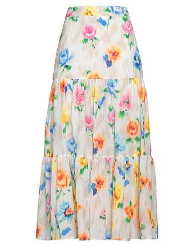 BOUTIQUE MOSCHINO Midi skirt White 65% Cotton, 35% Silk