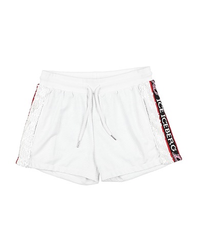 ICE ICEBERG Shorts & Bermuda White 90% Polyester, 10% Elastane