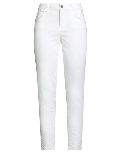 LIU •JO Casual trouser White 66% Cotton, 30% Polyester, 4% Elastane