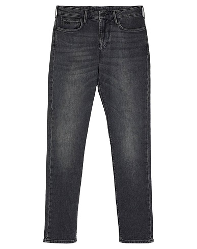EMPORIO ARMANI Denim pants Black 99% Cotton, 1% Elastane
