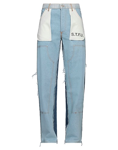 HERON PRESTON Denim trousers Blue 100% Cotton
