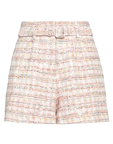 SELF-PORTRAIT Shorts & Bermuda Rosa chiaro 89% Poliestere, 5% Poliammide, 4% Acrilico, 2% Fibra di metallo