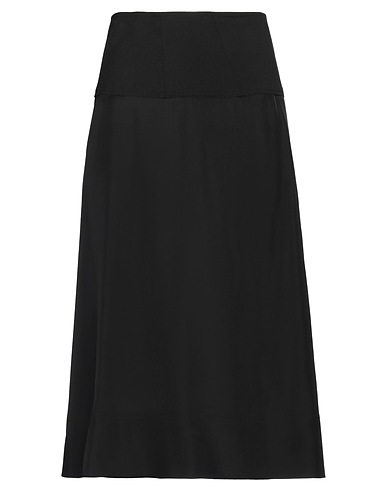 JIL SANDER Midi skirt Black 100% Viscose, Wool