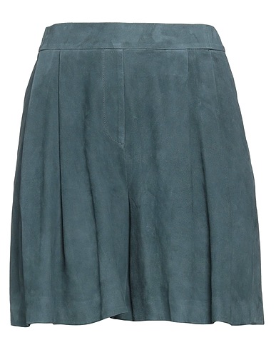 FABIANA FILIPPI Leather trouser Deep teal 100% Leather