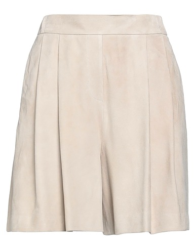 FABIANA FILIPPI Leather trouser Beige 100% Leather